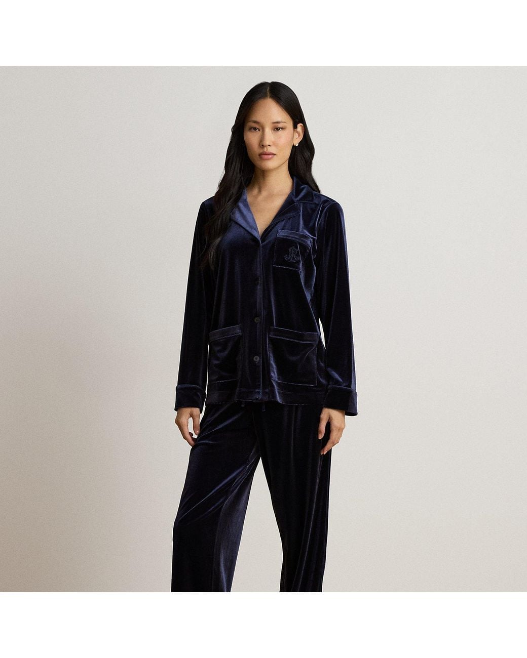 Ralph Lauren Black Velvet Sleep Set