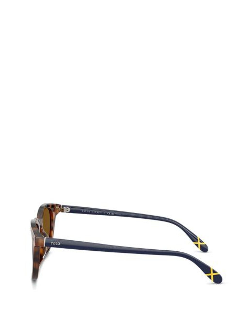 Polo Ralph Lauren Natural Heritage Rowing-Stripe Round Sunglasses for men