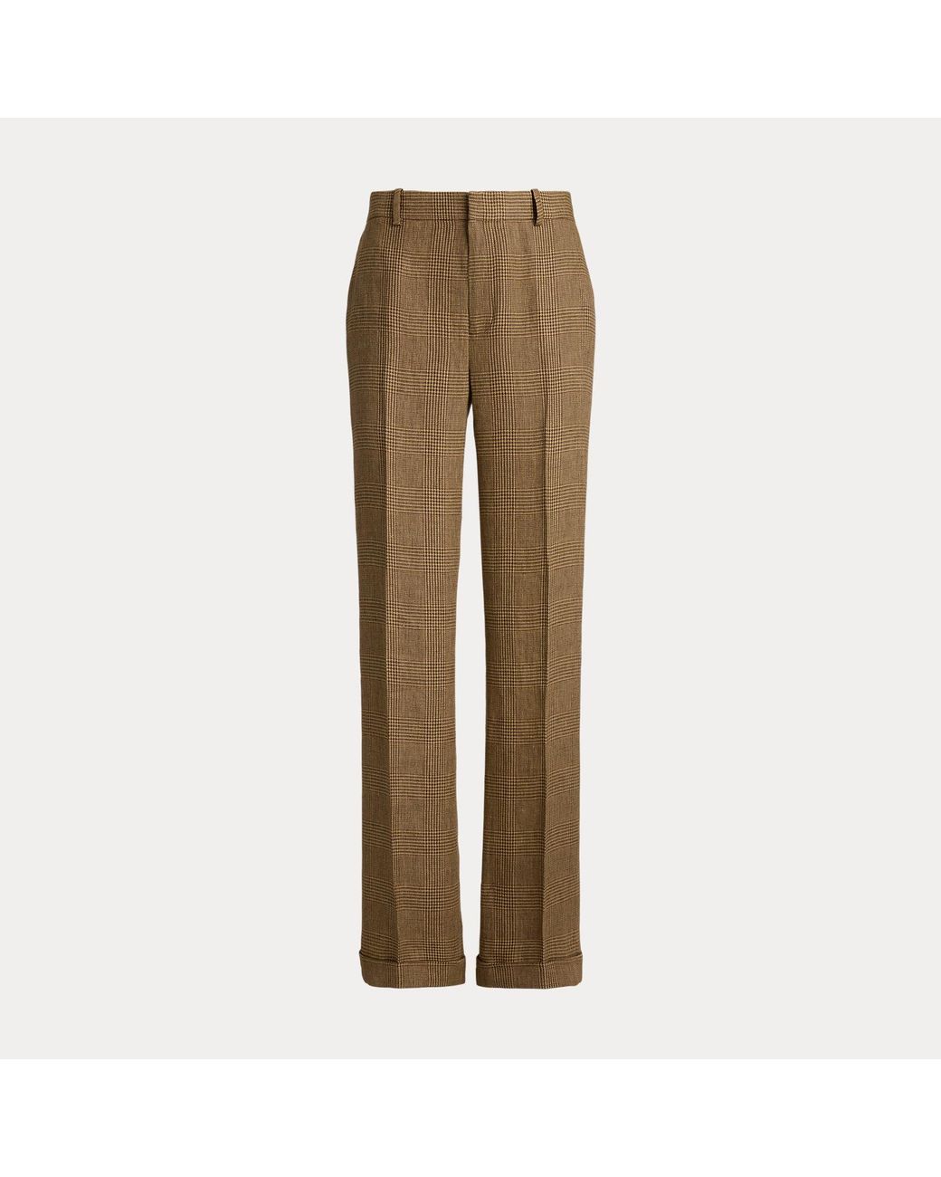 Ralph Lauren Natural Linen Tweed Relaxed Straight Trouser