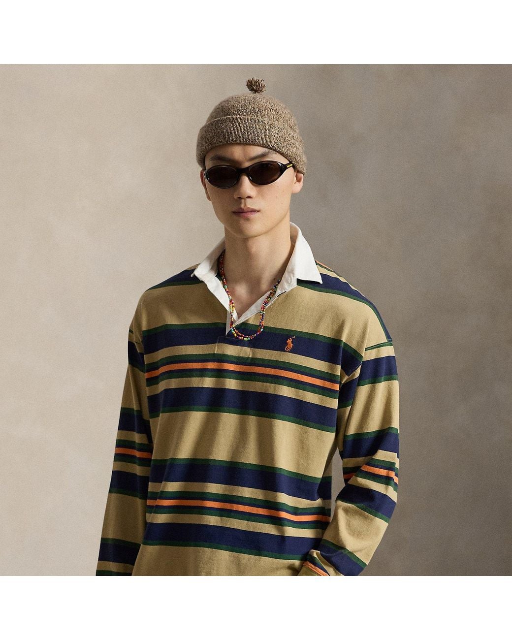 Polo Ralph Lauren Multicolor Big Fit Striped Jersey Rugby Shirt for men