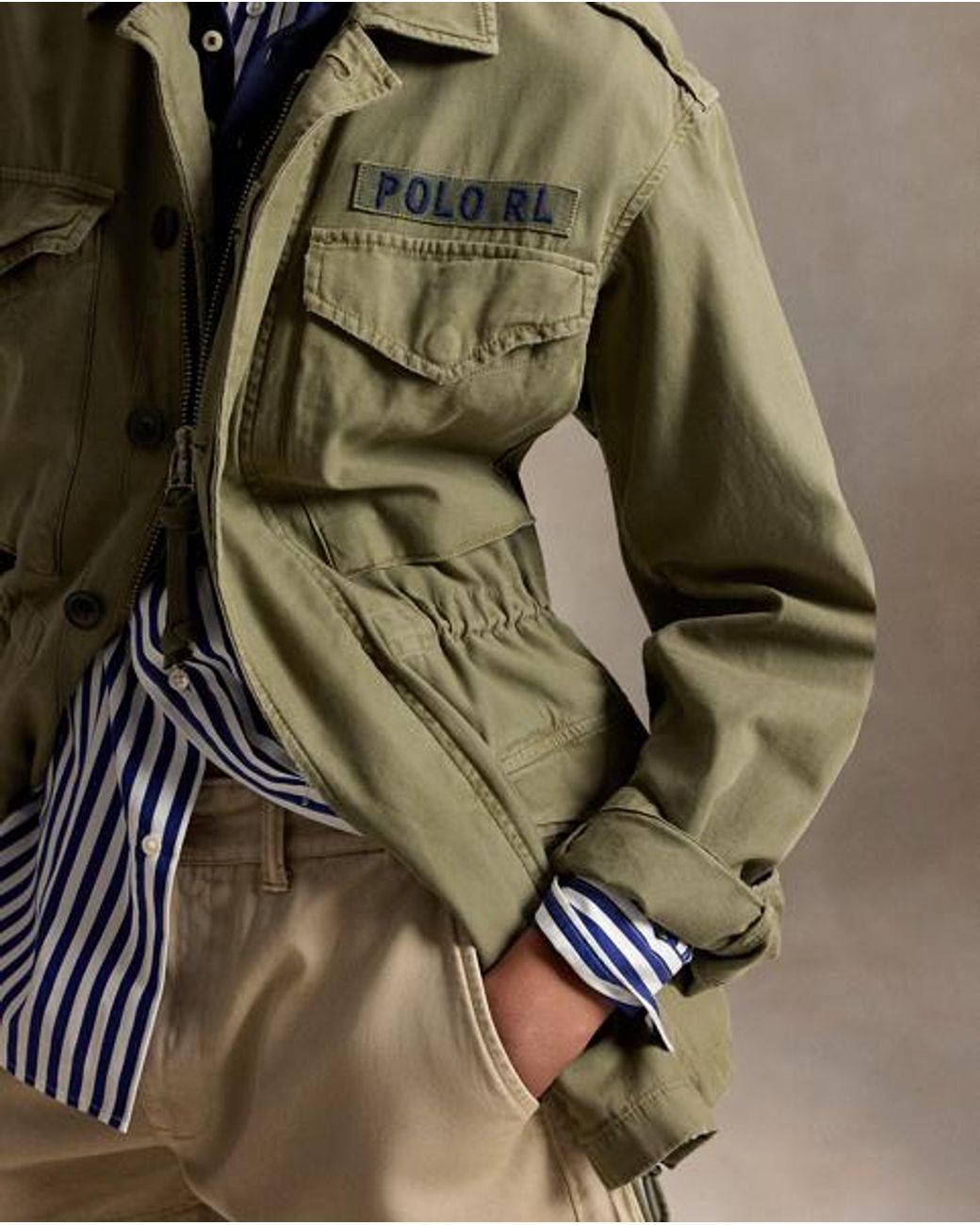 Polo Ralph Lauren Green Cotton Twill Field Jacket