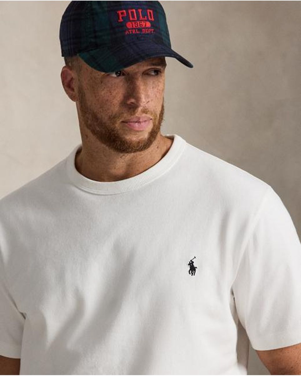Ralph Lauren White Jersey Crewneck T-Shirt for men