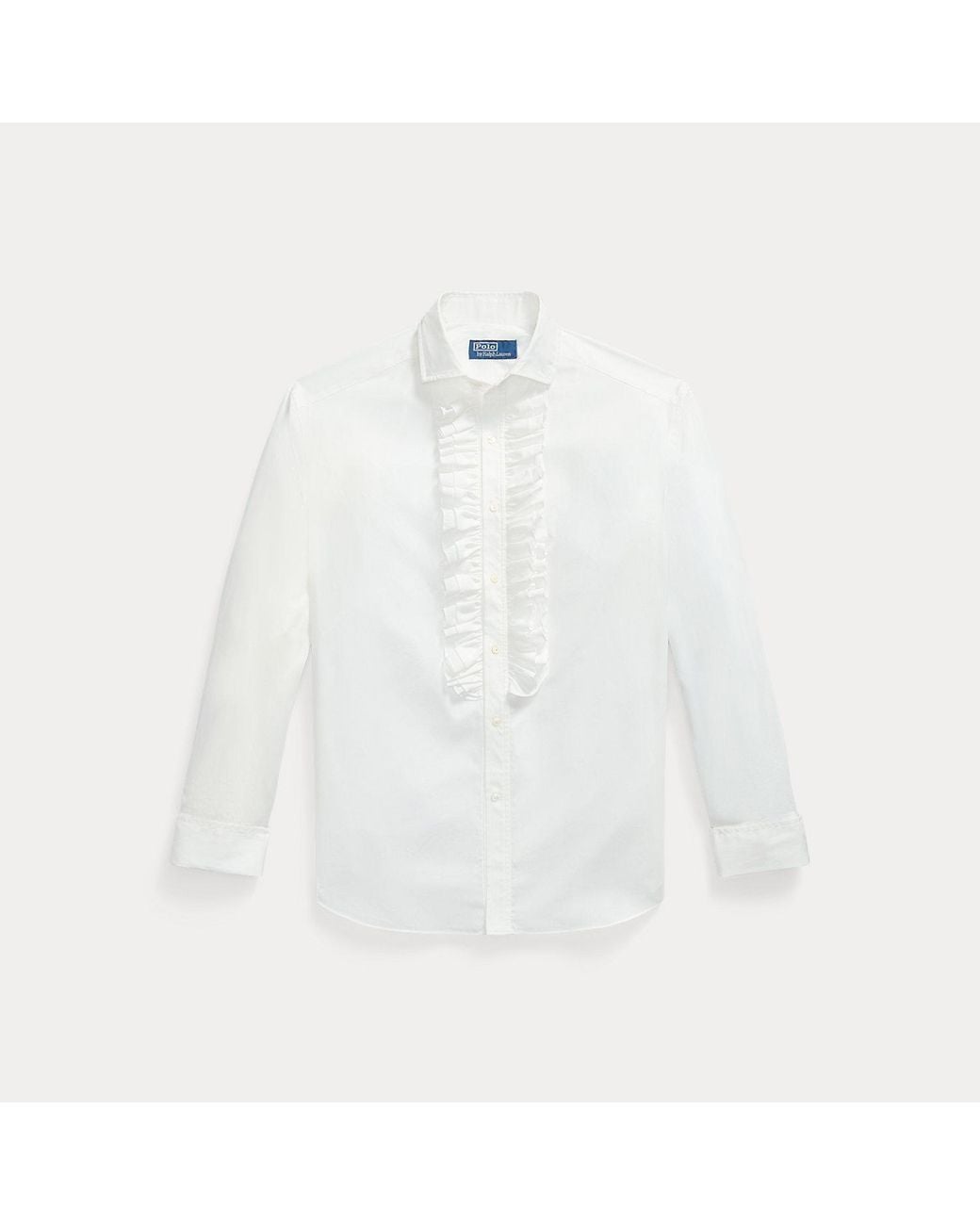 Polo Ralph Lauren White Classic Fit French Cuff Tuxedo Shirt for men