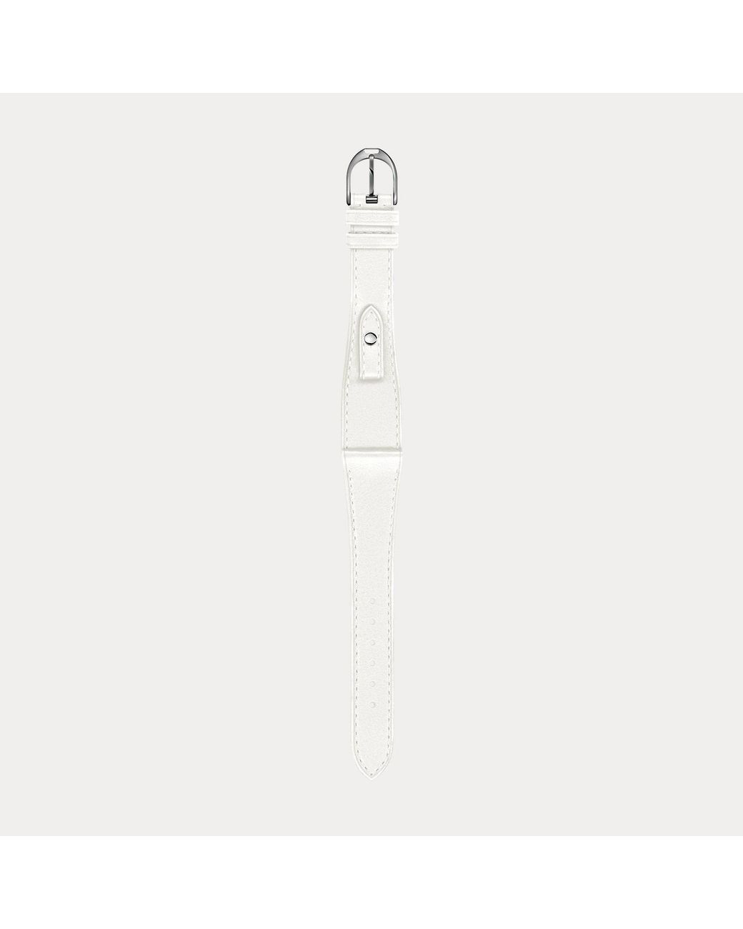 Ralph Lauren White Small Stirrup Calfskin Watch Strap