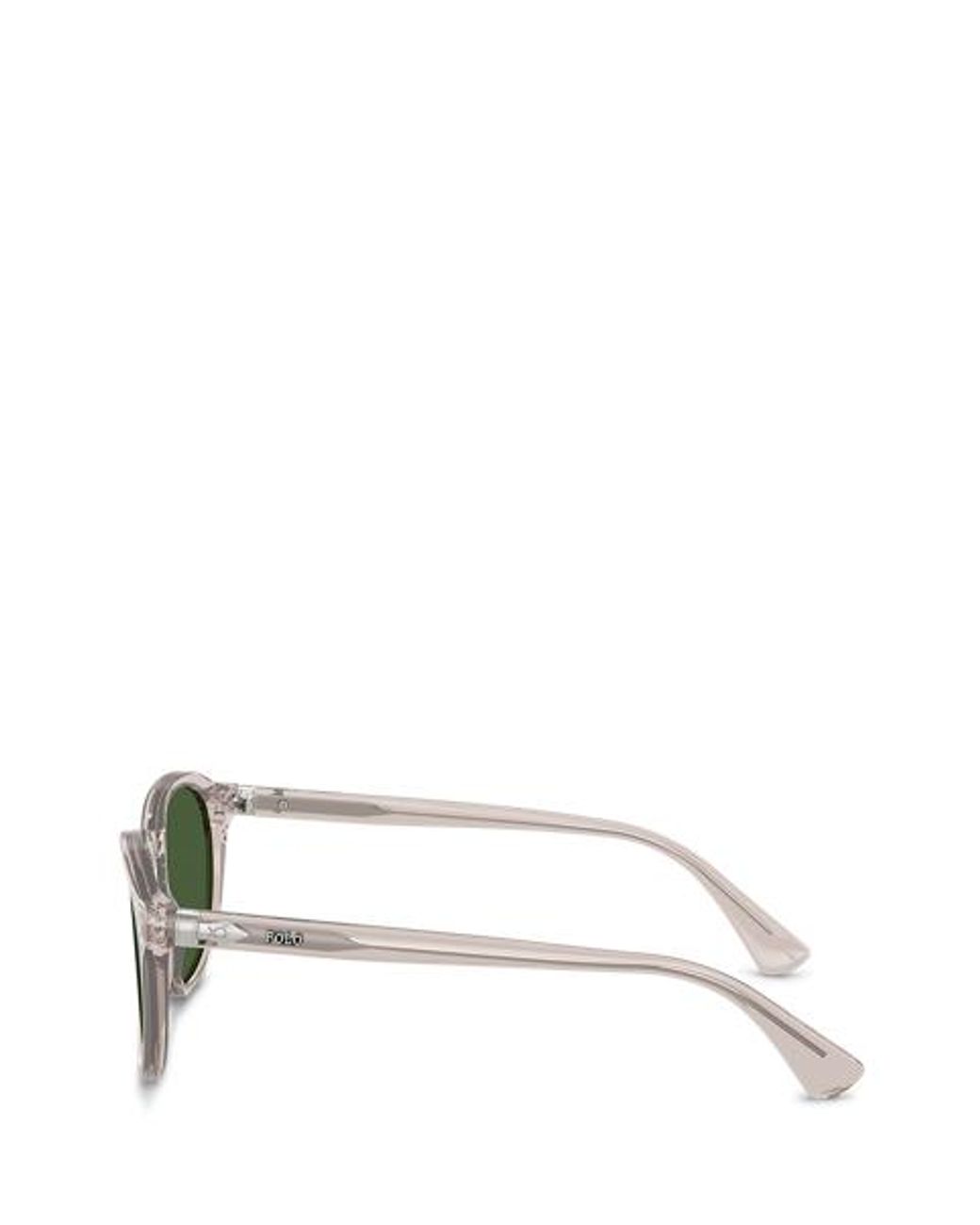 Polo Ralph Lauren Green Heritage Pen-Hinge Round Sunglasses for men