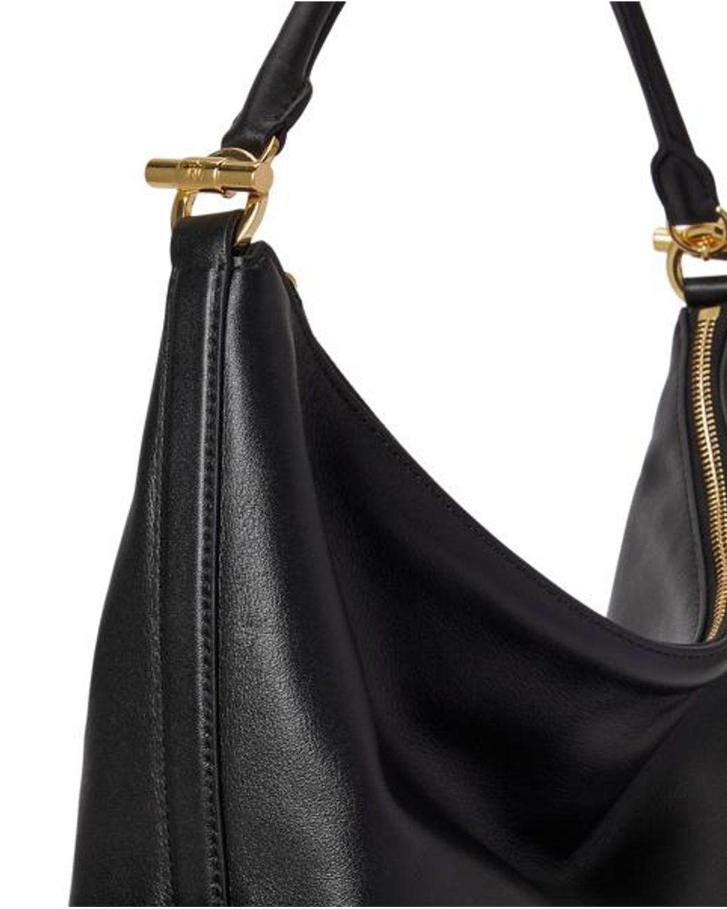 Ralph Lauren Red Nappa Leather Large Blaike Shoulder Bag