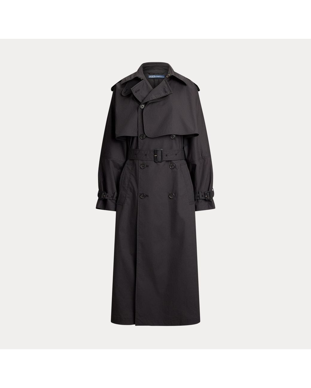 Polo Ralph Lauren Black Capelet Trench Coat