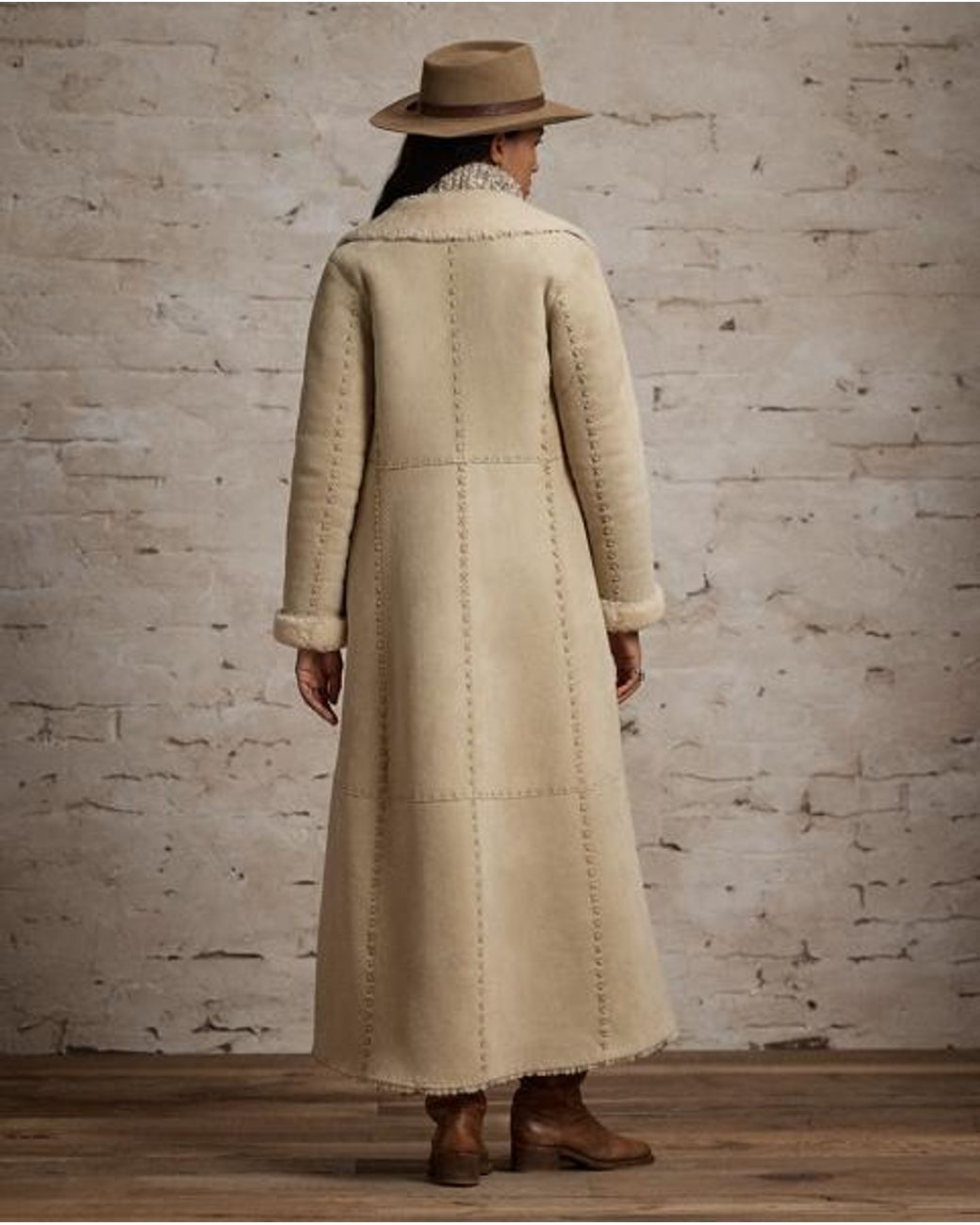 RRL Metallic Shearling Coat