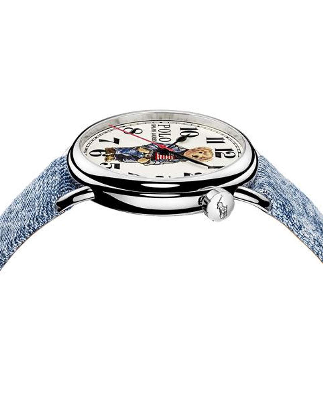Polo Ralph Lauren Metallic 42 Mm Denim Polo Bear Steel Dial for men