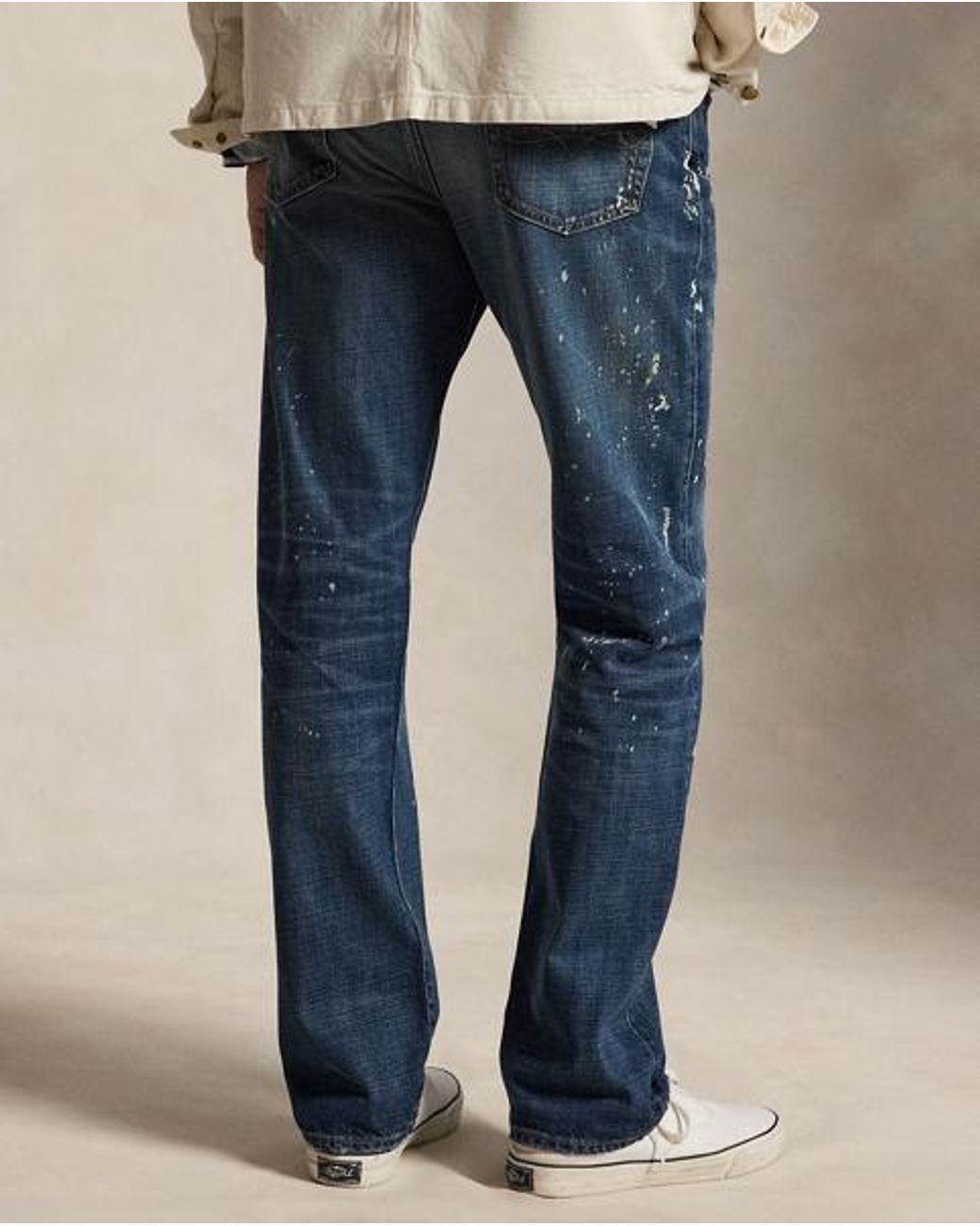 Polo Ralph Lauren Blue Hampton Straight Distressed Jeans for men