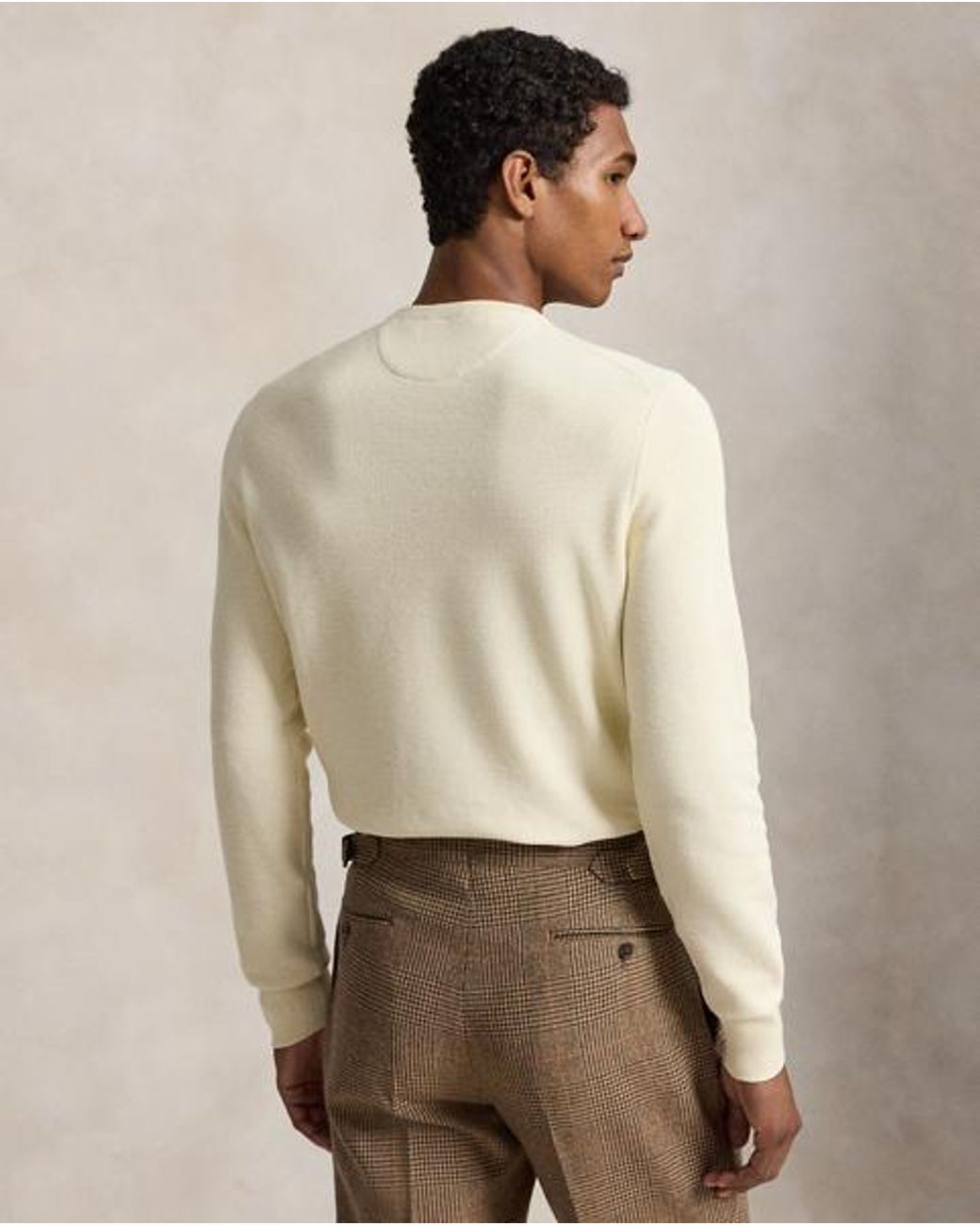 Polo Ralph Lauren Natural Mesh-Knit Cotton Crewneck Sweater for men