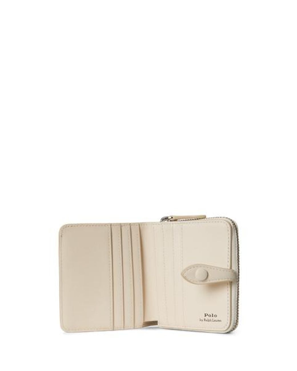 Polo Ralph Lauren Natural Polo Bear Leather Compact Wallet