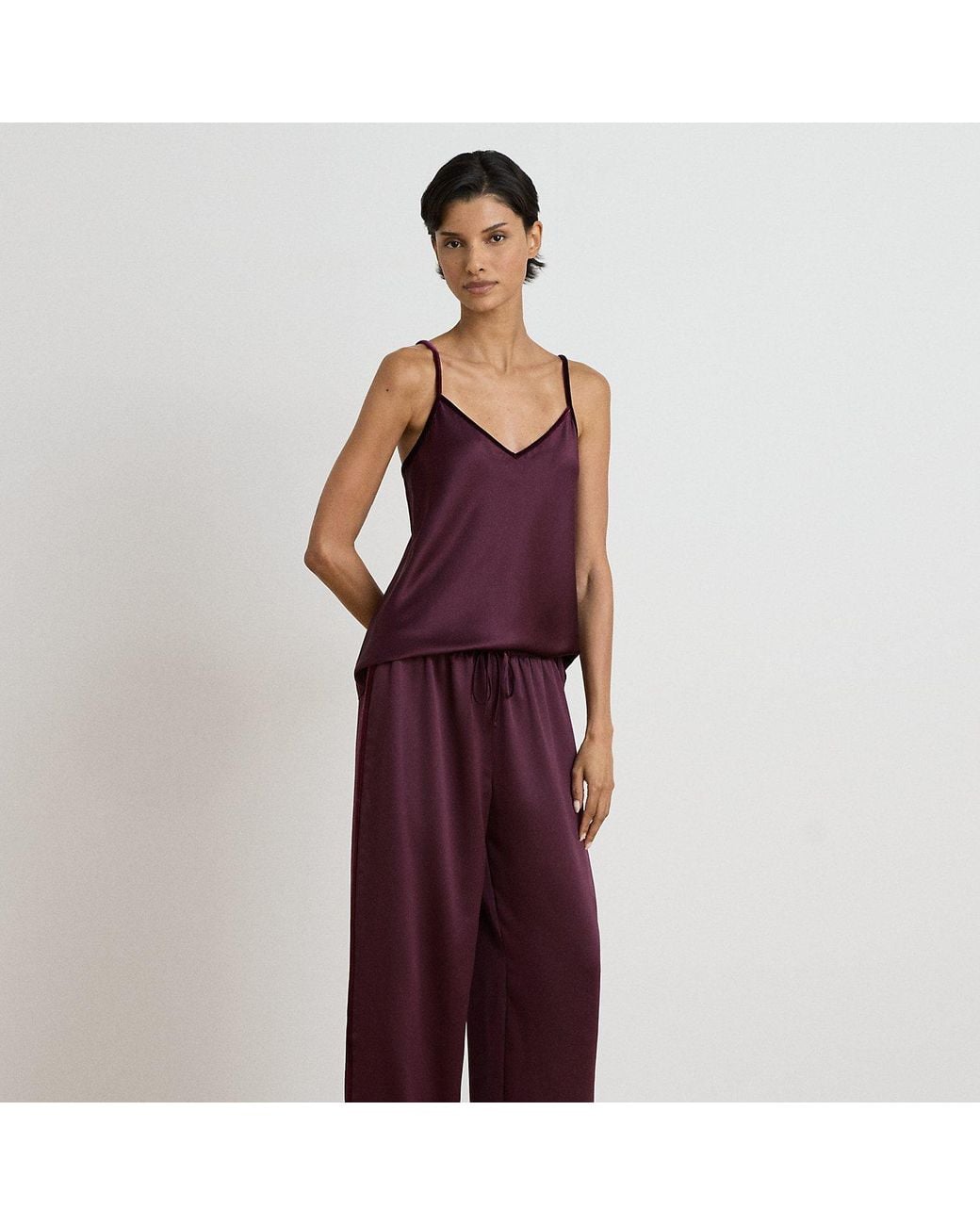Ralph Lauren Red Satin Sleep Set