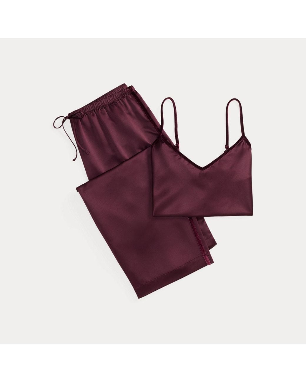 Ralph Lauren Red Satin Sleep Set