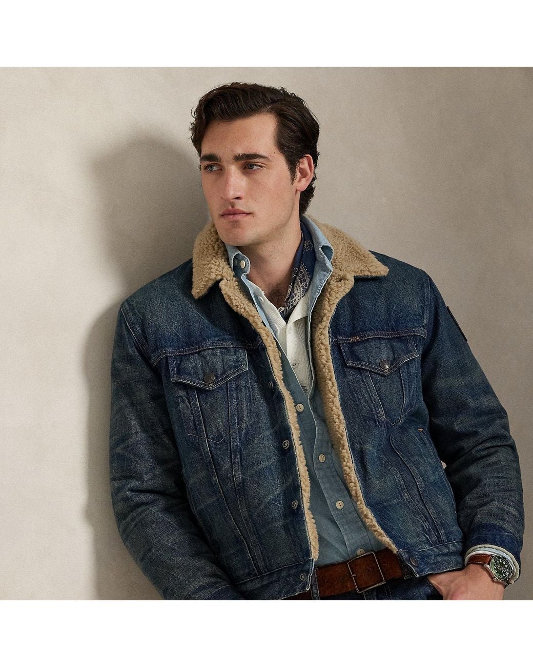 ジャケット・アウター Polo by Ralph Lauren Fleece Lined Jacket Ralph Lauren Fleece-lined Trucker Jacket in Blue for Men | Lyst
