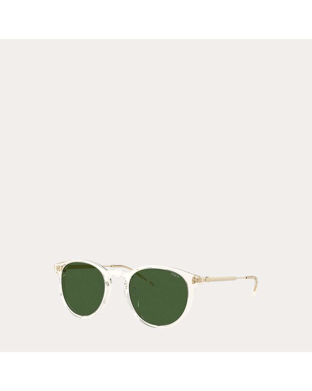Polo Ralph Lauren Green Pen-Temple Round Sunglasses for men