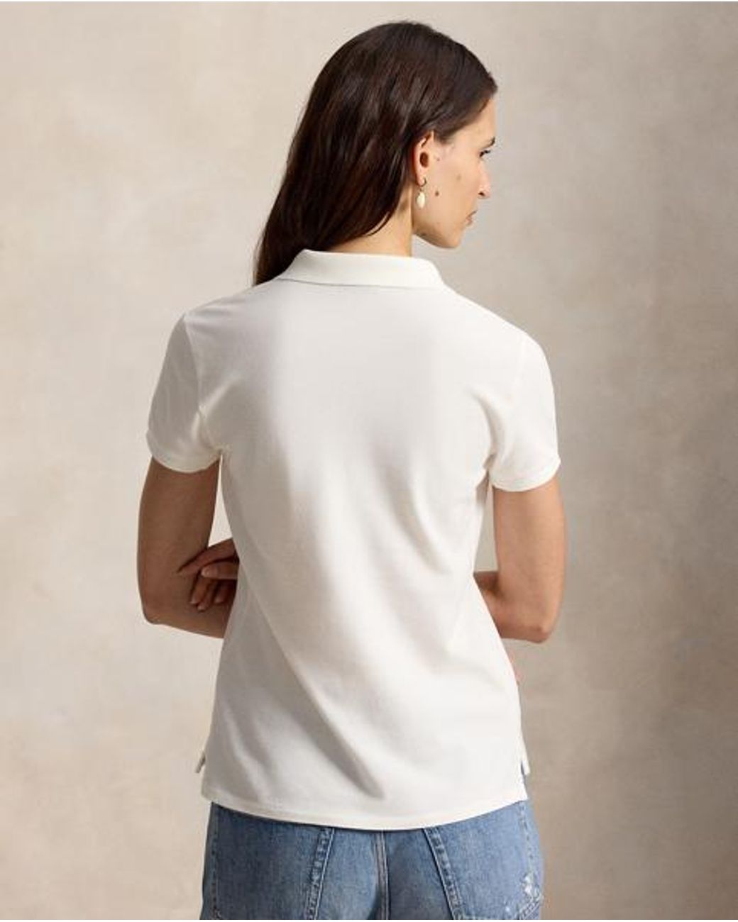 Ralph Lauren White Slim Fit Stretch Polo Shirt