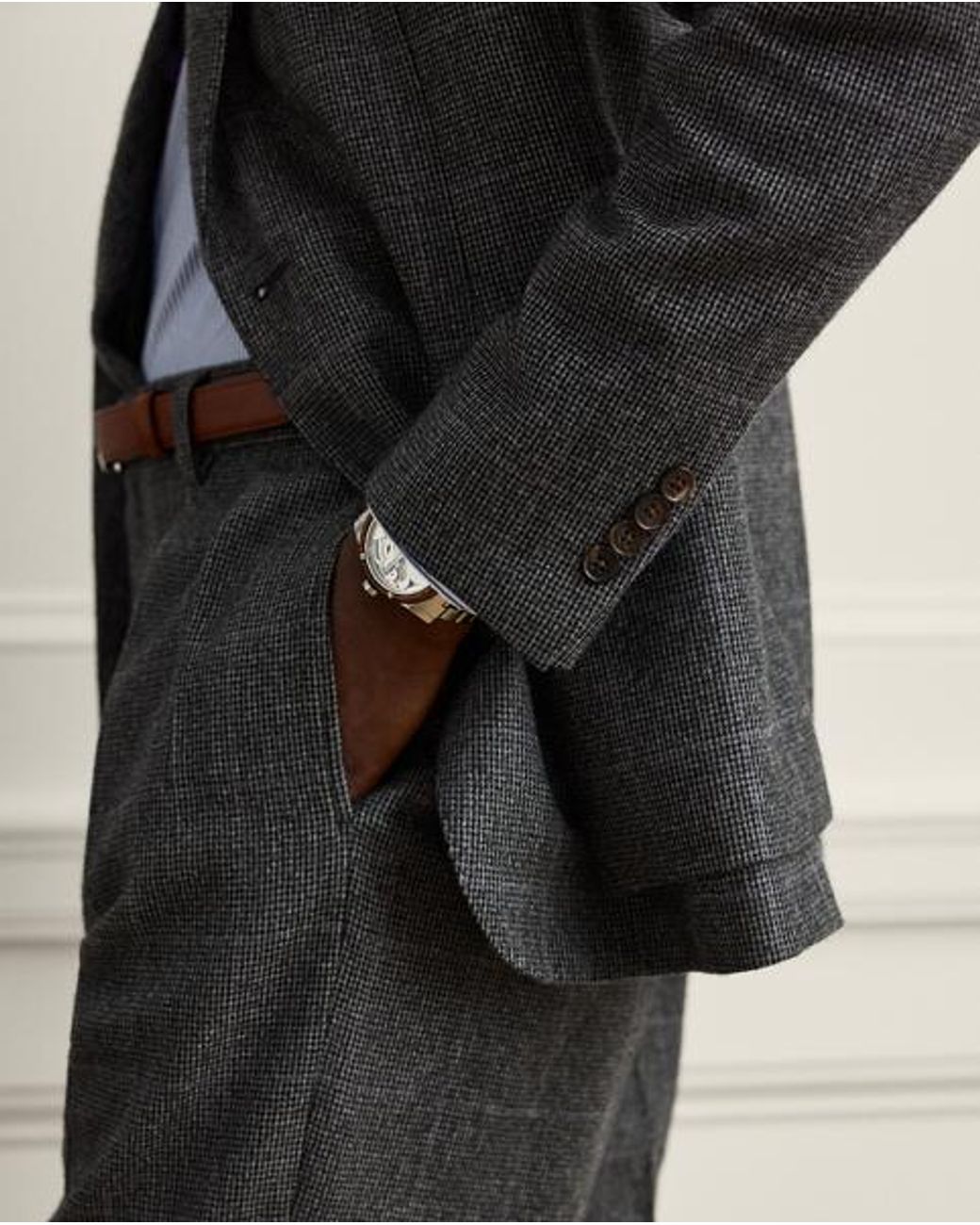 Ralph Lauren Gray Glenn Hand-Tailored Tick-Weave Jacket for men
