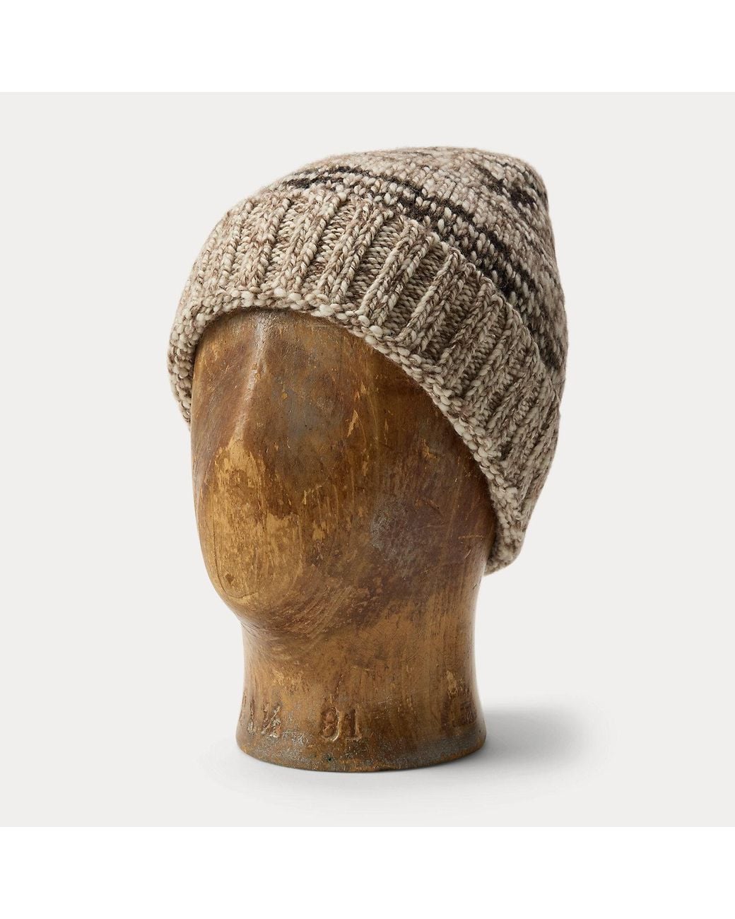 RRL Natural Fair Isle Wool-Blend Watch Cap for men