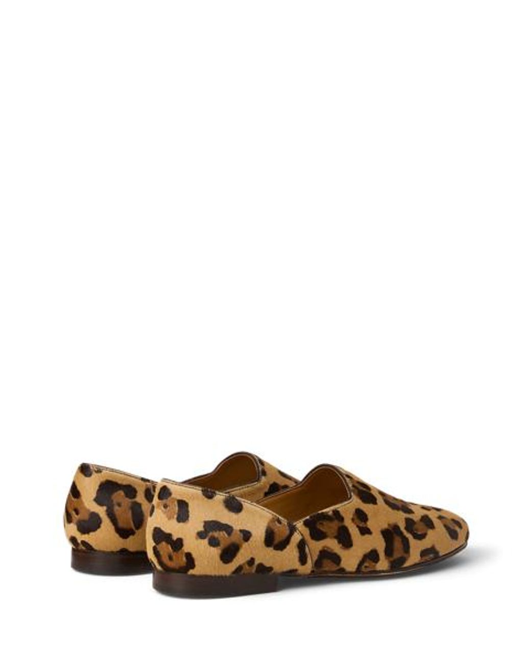 Ralph Lauren Black Bronwen Leopard-Print Haircalf Slipper