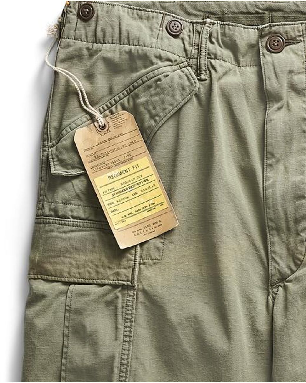 RRL Green Regiment Ripstop Cargo Short for men