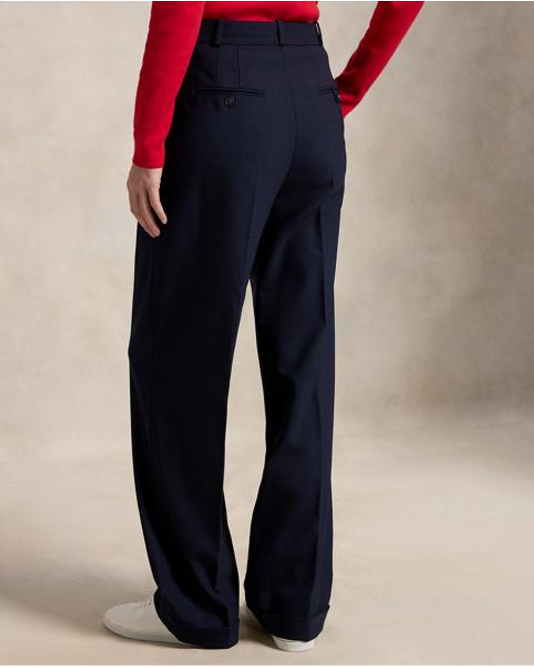 Polo Ralph Lauren Blue Bacall Wool-Blend Faille Trouser