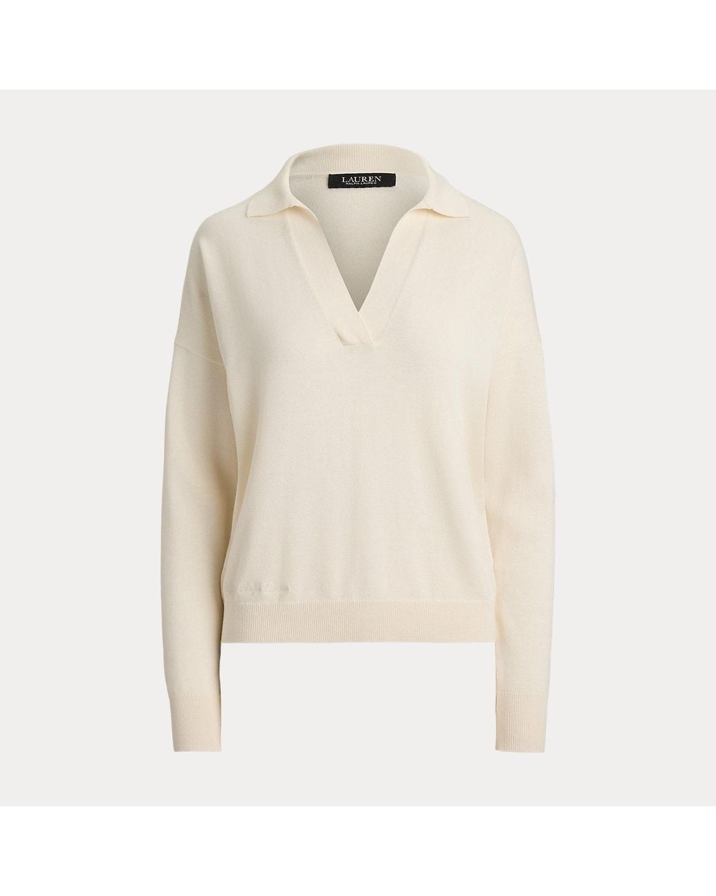 Ralph Lauren Natural Cotton-Modal Polo Jumper