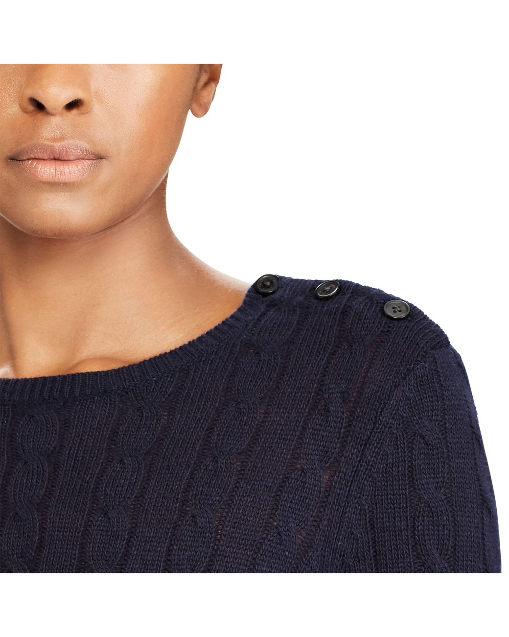 Synthetic Cable-knit Sweater Dress 