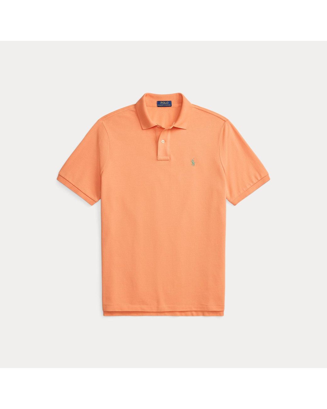 Polo Ralph Lauren Orange The Iconic Custom Slim Fit Mesh Polo for men
