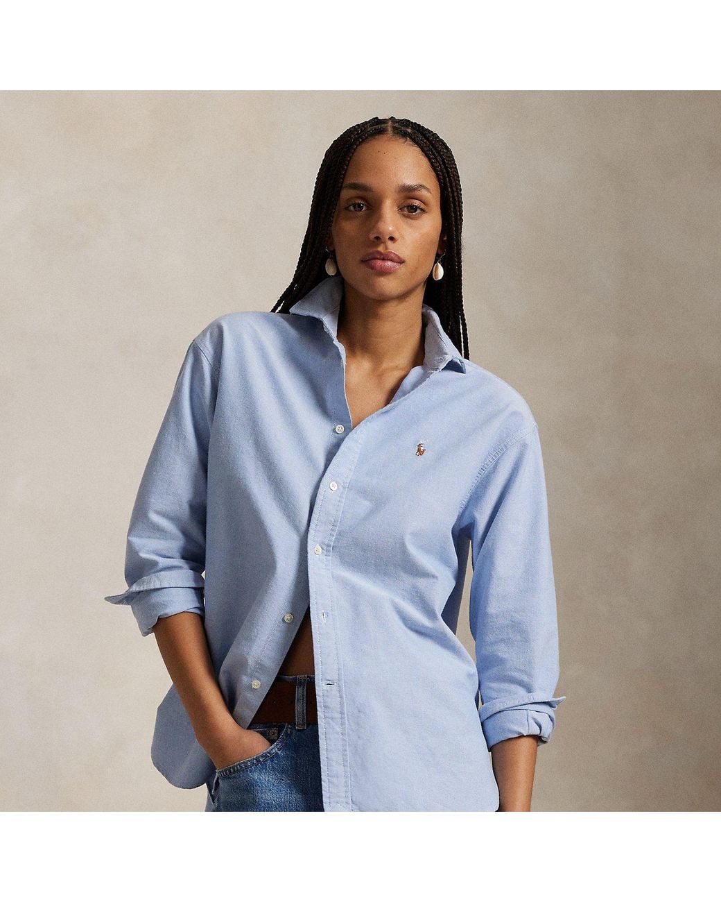 Polo Ralph Lauren Blue The Iconic Relaxed Fit Oxford Shirt