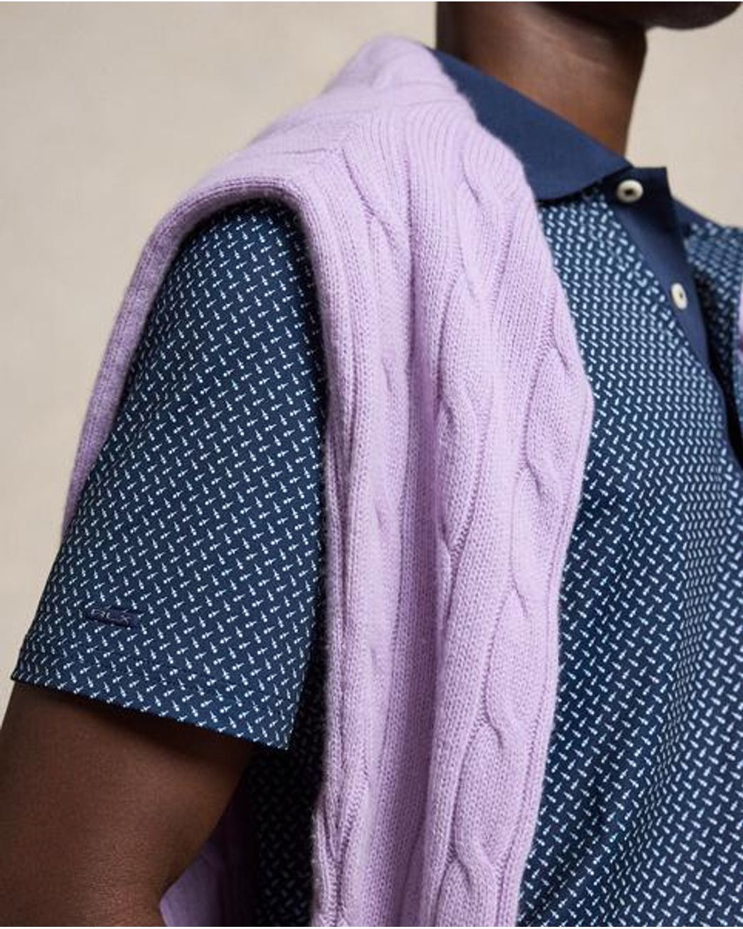Ralph Lauren Blue Tailored Fit Performance Polo Shirt for men