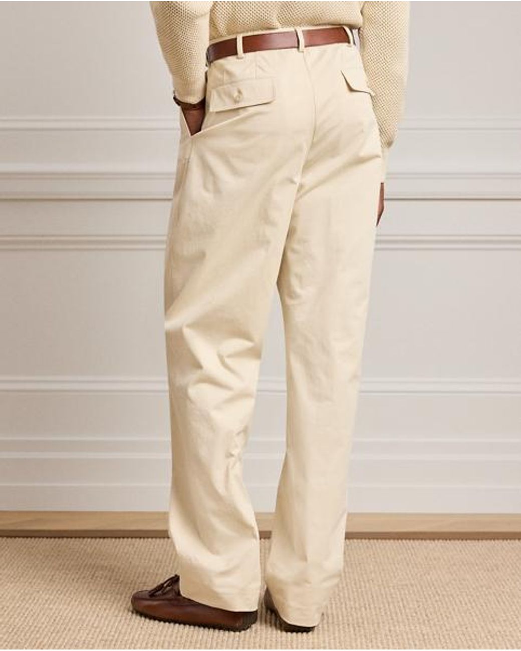 Ralph Lauren Natural Hand-Tailored Relaxed Fit Chino Trouser for men