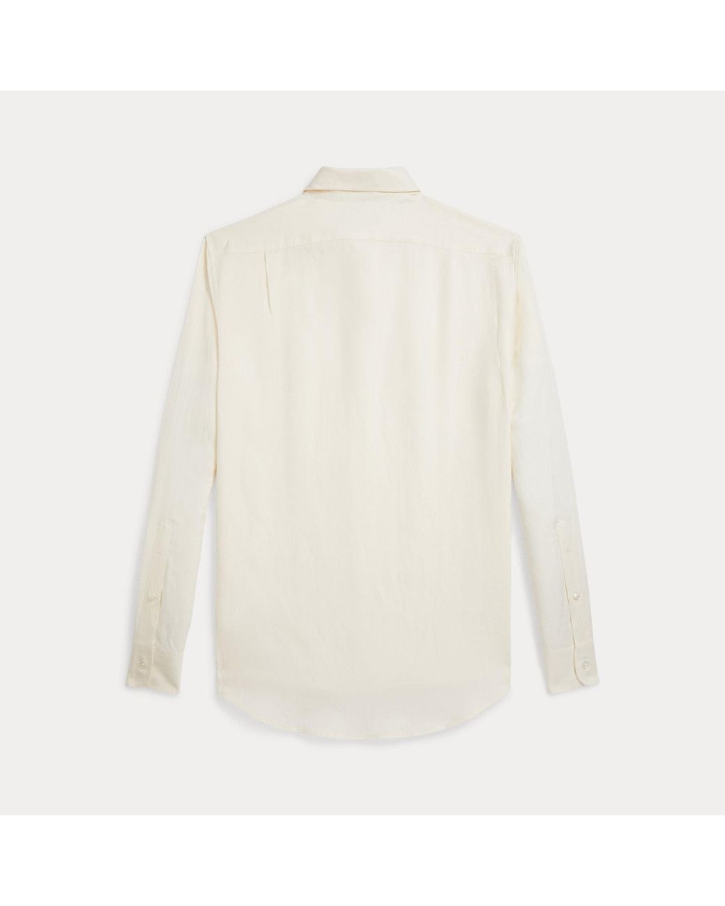 Ralph Lauren White Silk-Linen Shirt for men