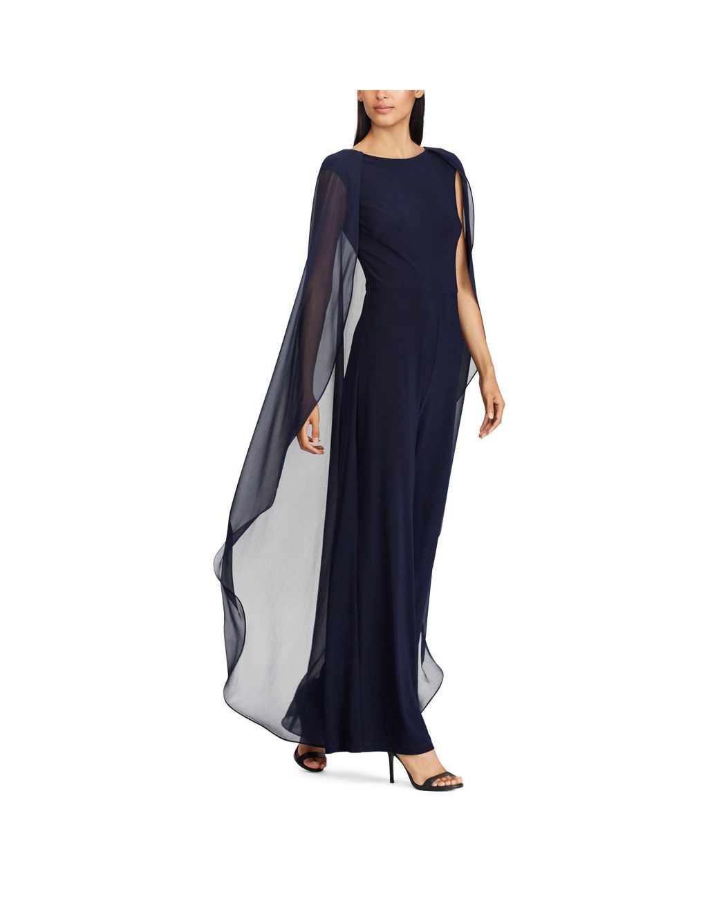 Ralph lauren cape overlay jumpsuit hotsell
