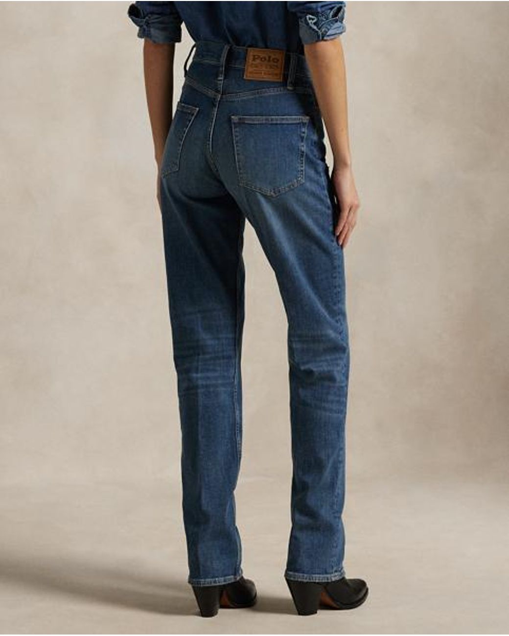 Polo Ralph Lauren Blue High-Rise Straight Jean