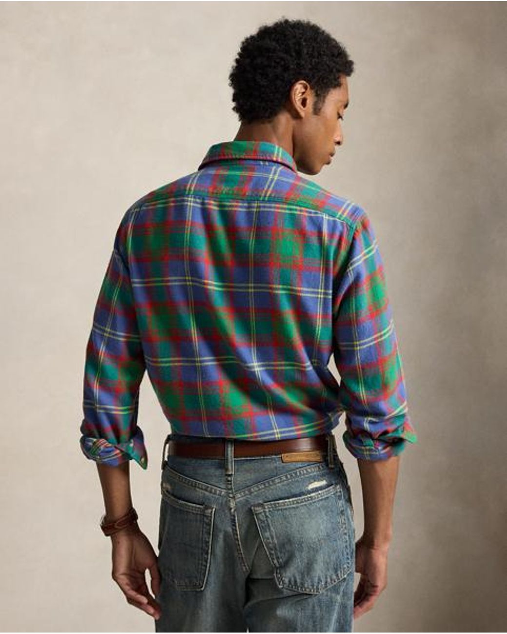 Polo Ralph Lauren Blue Classic Fit Plaid Twill Workshirt for men
