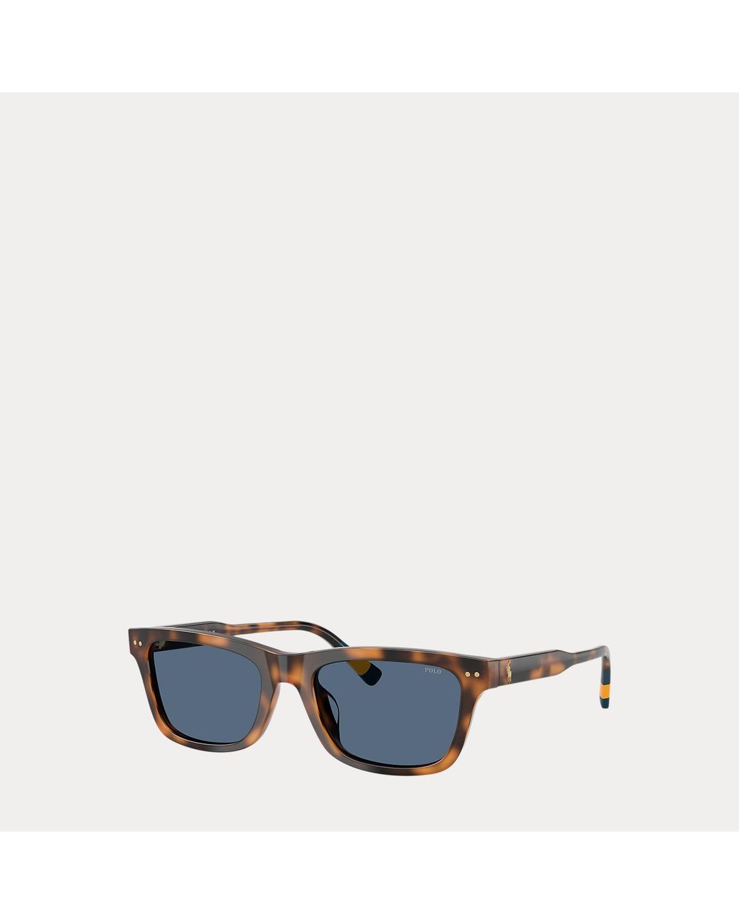 Polo Ralph Lauren Black Rugby-Stripe Sunglasses for men