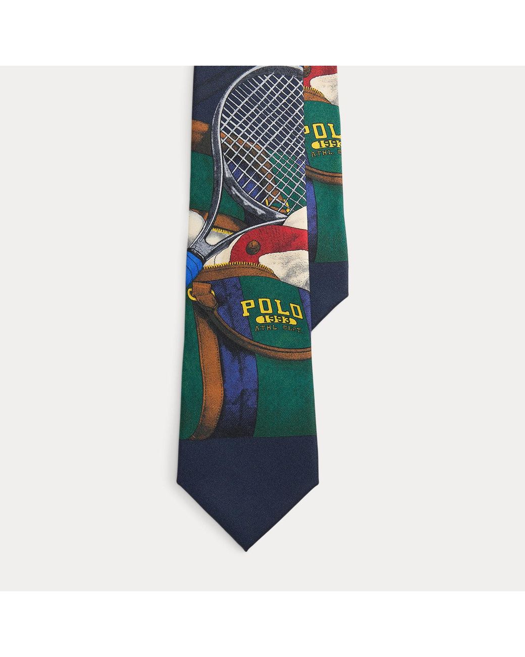 Polo Ralph Lauren Blue Tennis-Print Silk Tie for men