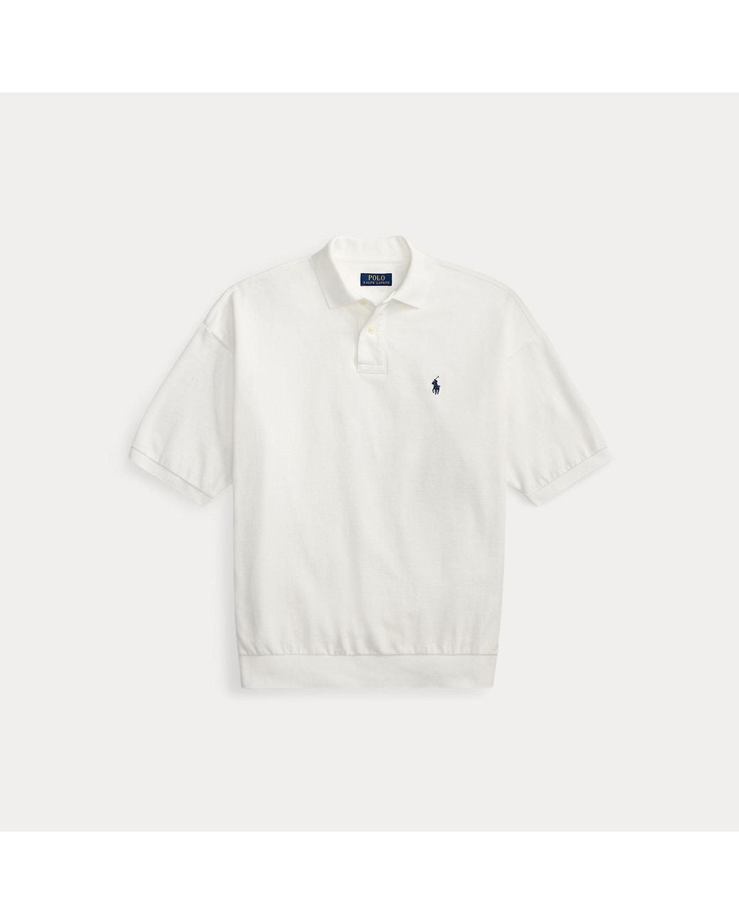 Polo Ralph Lauren White Relaxed Fit Mesh Polo Shirt for men