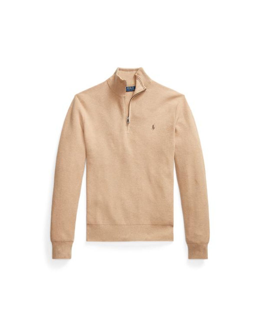 Polo Ralph Lauren Natural Mesh-Knit Cotton Quarter-Zip Sweater for men