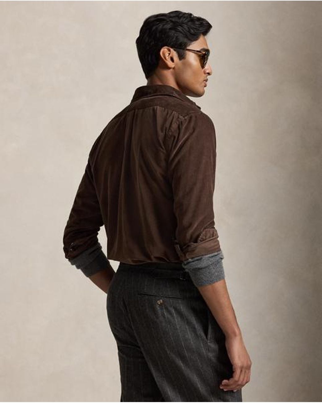 Polo Ralph Lauren Brown Custom Fit Corduroy Shirt for men