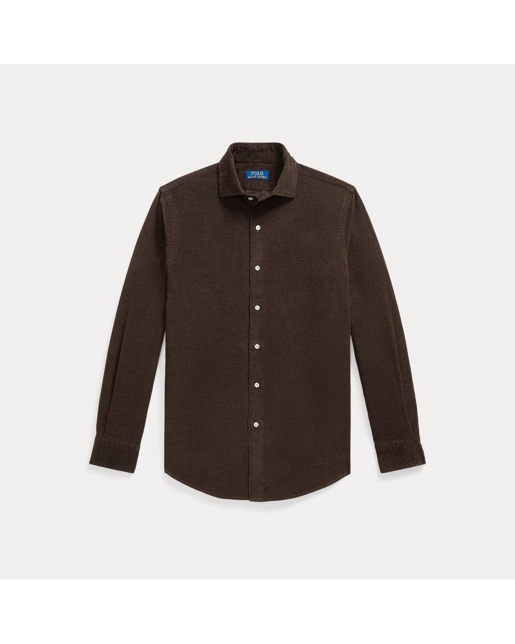 Polo Ralph Lauren Brown Custom Fit Stretch Corduroy Shirt for men