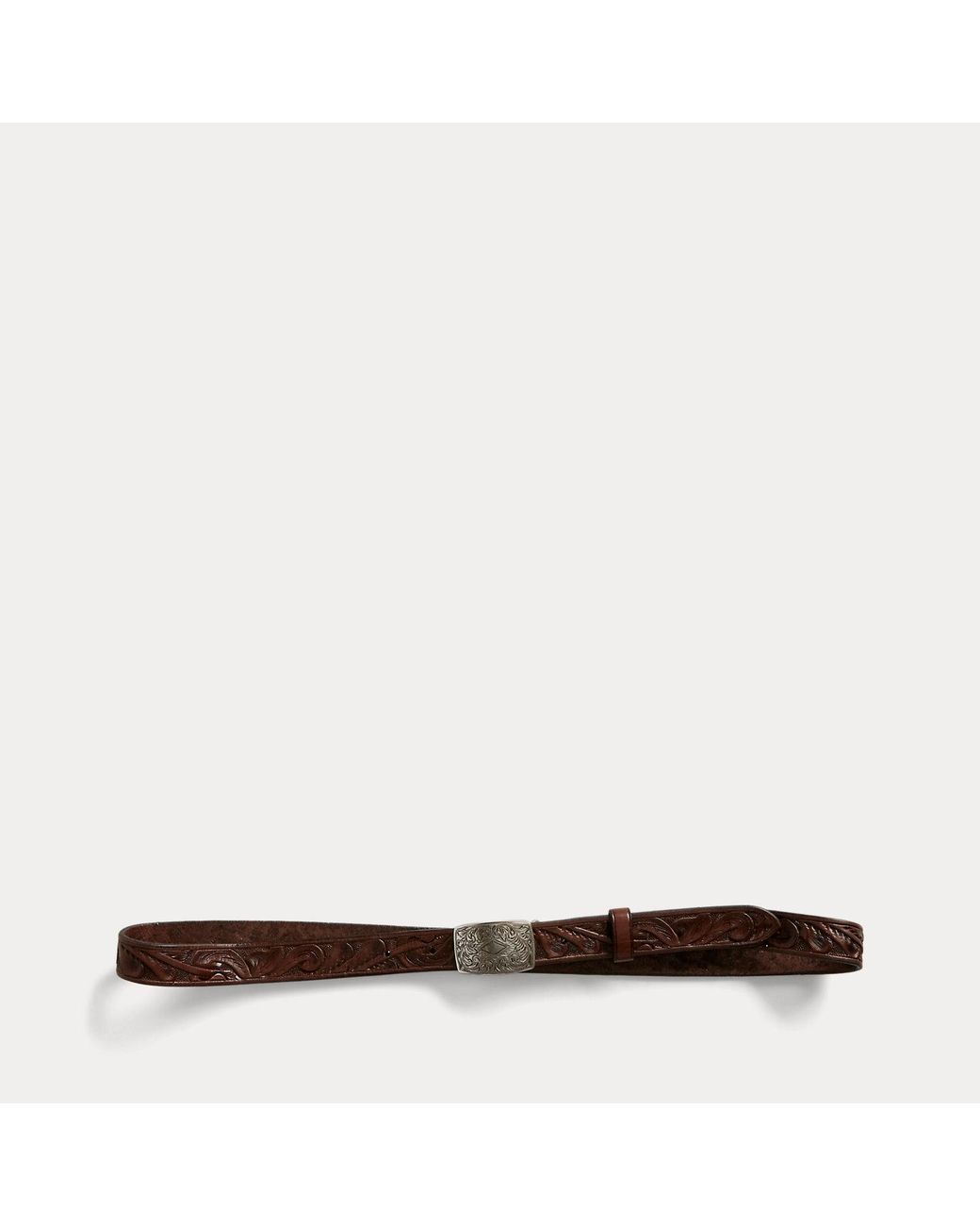 RRL Multicolor Hand-tooled Leather Belt - Size 30 for men