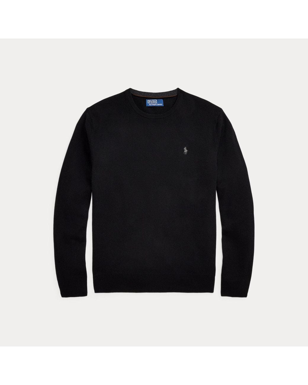 Polo Ralph Lauren Black Wool Crewneck Sweater for men