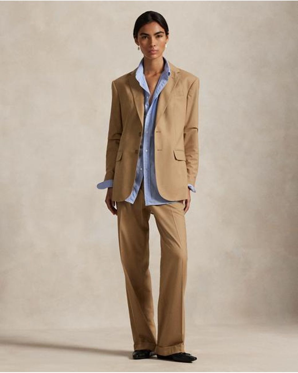 Polo Ralph Lauren Natural Stretch-Wool Two-Button Blazer