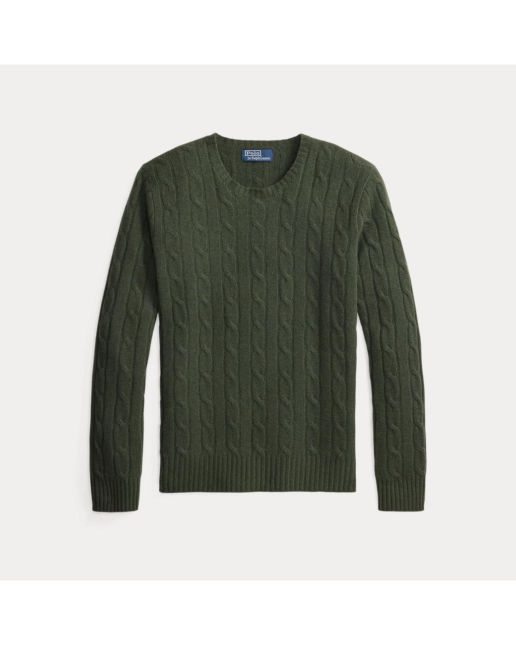 Polo Ralph Lauren Green The Iconic Cable-knit Cashmere Jumper for men