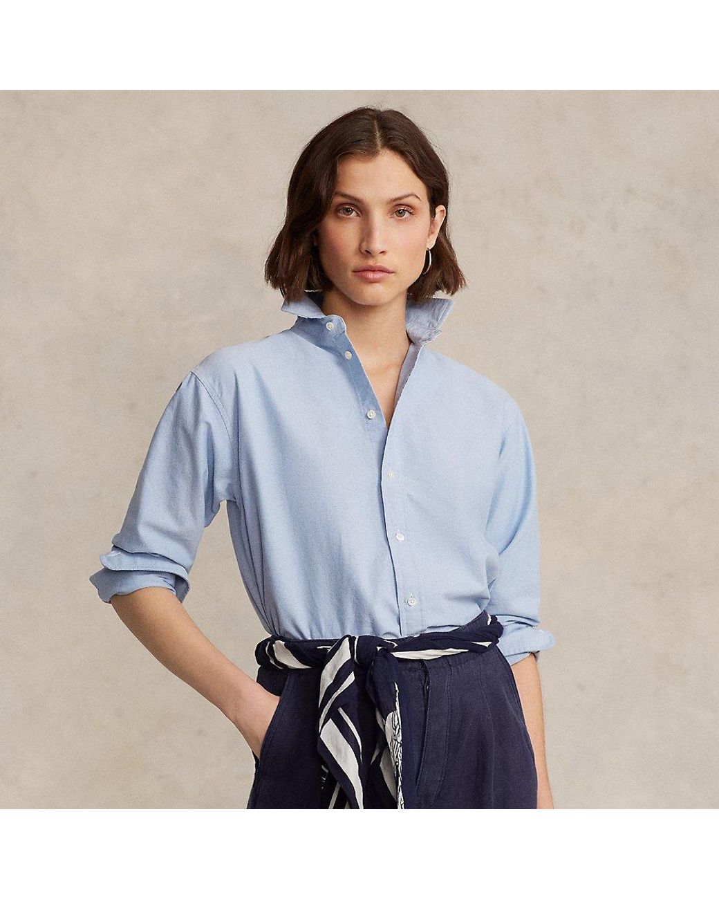 Ralph Lauren Relaxed Fit Oxford Shirt in Blue Lyst