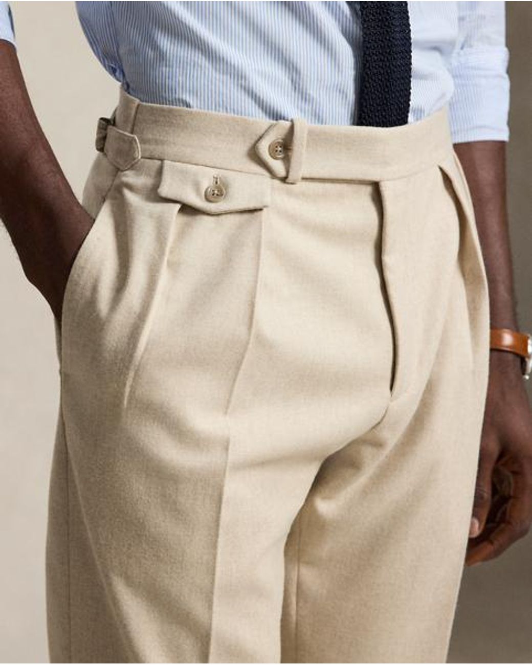 Polo Ralph Lauren Natural Wool Flannel Suit Trouser for men