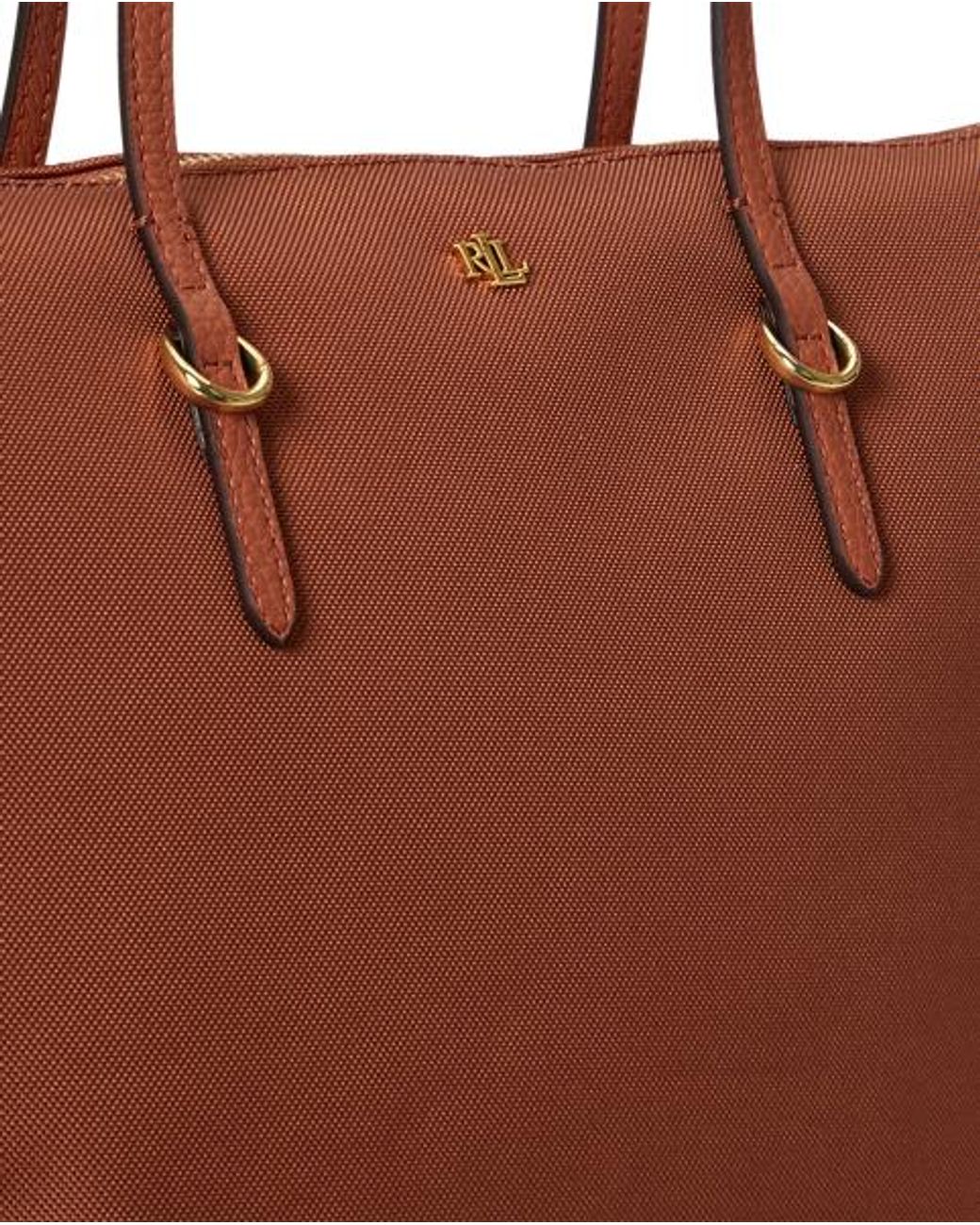 Ralph Lauren Red Medium Keaton Nylon Tote Bag