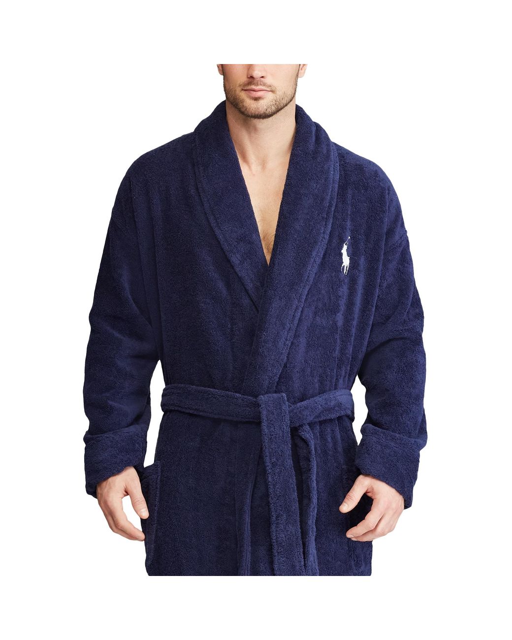 big pony cotton terry robe